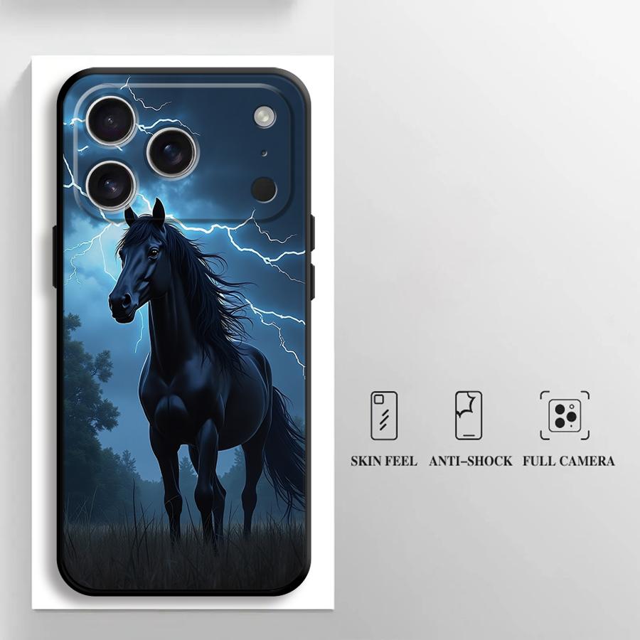 Lightning Horse Cool Case for Apple iPhone 17 Pro Max 11 12 16 XR XS MAX 13 Air 15 Pro 7 8 14 Funda Phone Cover