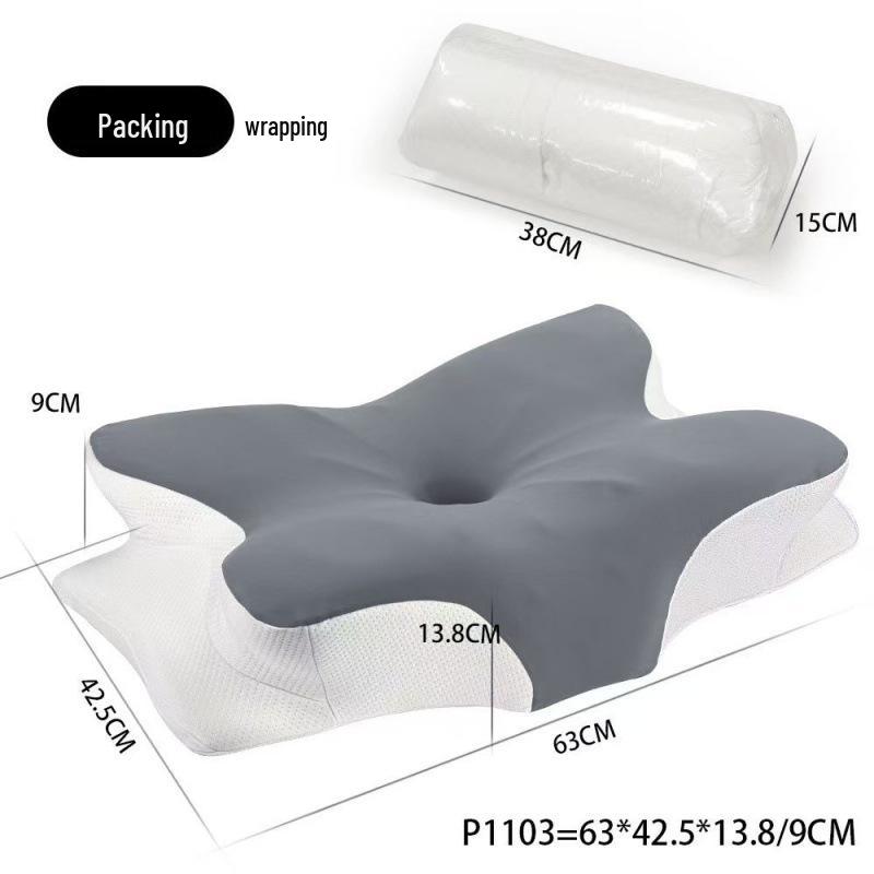 Memory Foam Butterfly Neck Pillow - Zero Pressure, Slow Rebound, Deep Sleep Comfort, Non-Collapsing Design Small 35*55