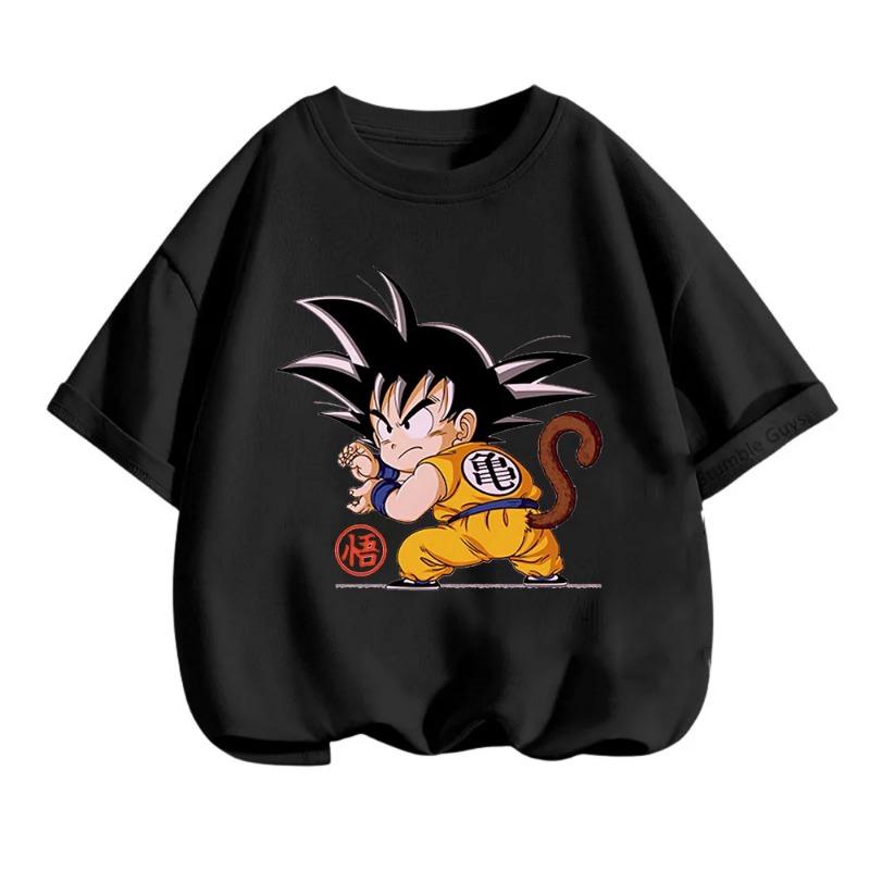 Summer 3-14 Children T Shirt Dragon Ball Z Son Goku Anime Teen Clothes Fashion Casual T-shirt Boy Clothing Tshirt Kids Tops