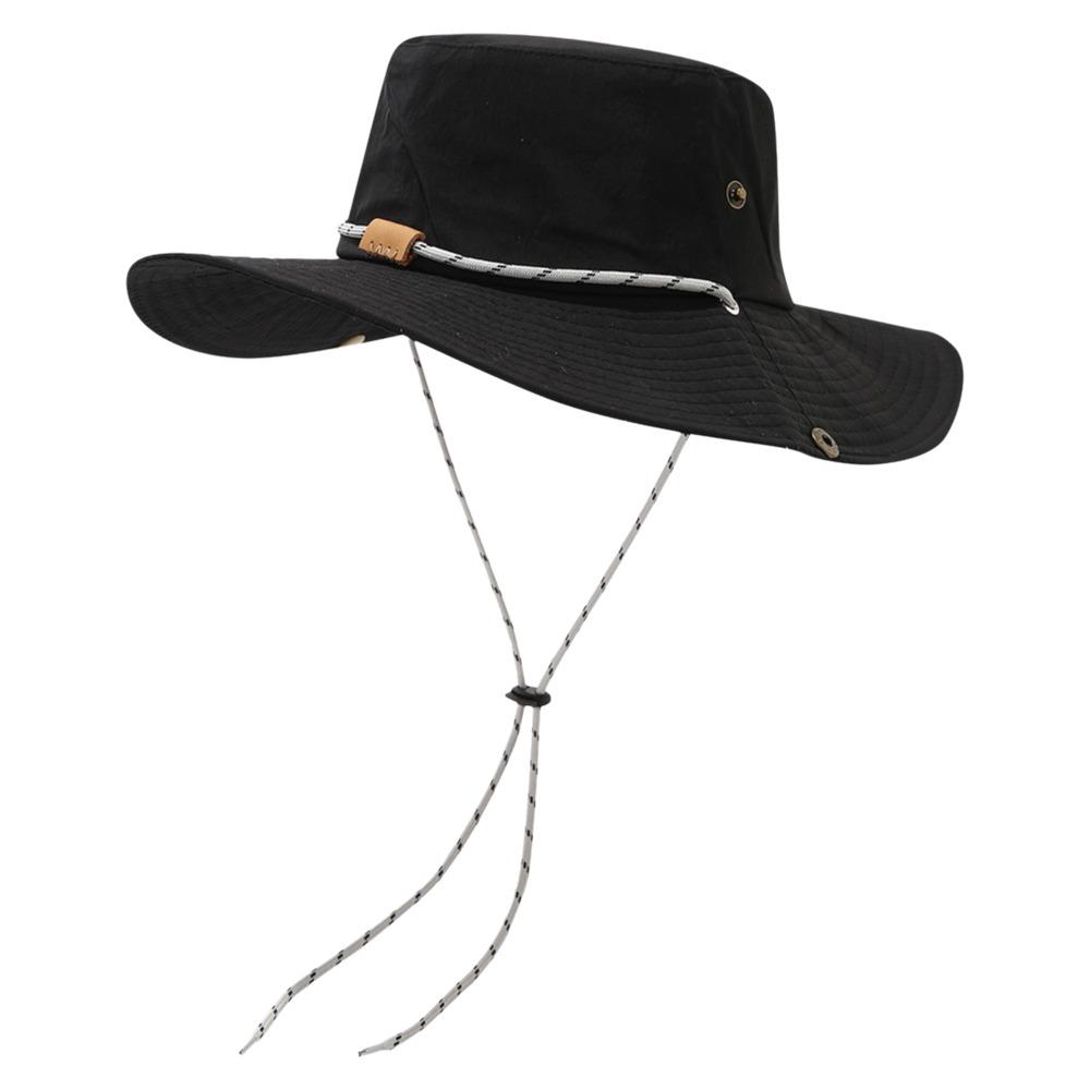 Fashion Rope Chain Men Bucket Hat Uv Protect Waterproof Sun Hat Breathable Sunshade Fishing Cap Summer