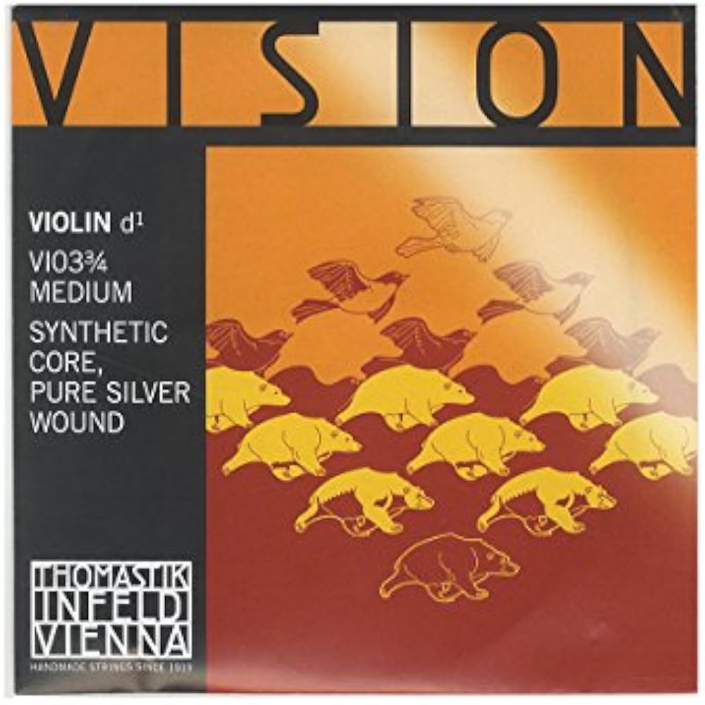 Струны для скрипки THOMASTIK Vision D Line Silver Vol. VI03 3/4