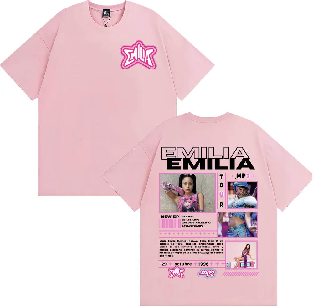 Singer Emilia Mernes MP3 Tour 2025 Graphic T Shirt Men Women Fashion Aesthetic High Street T-shirts Casual O-Neck Cotton T-shirt