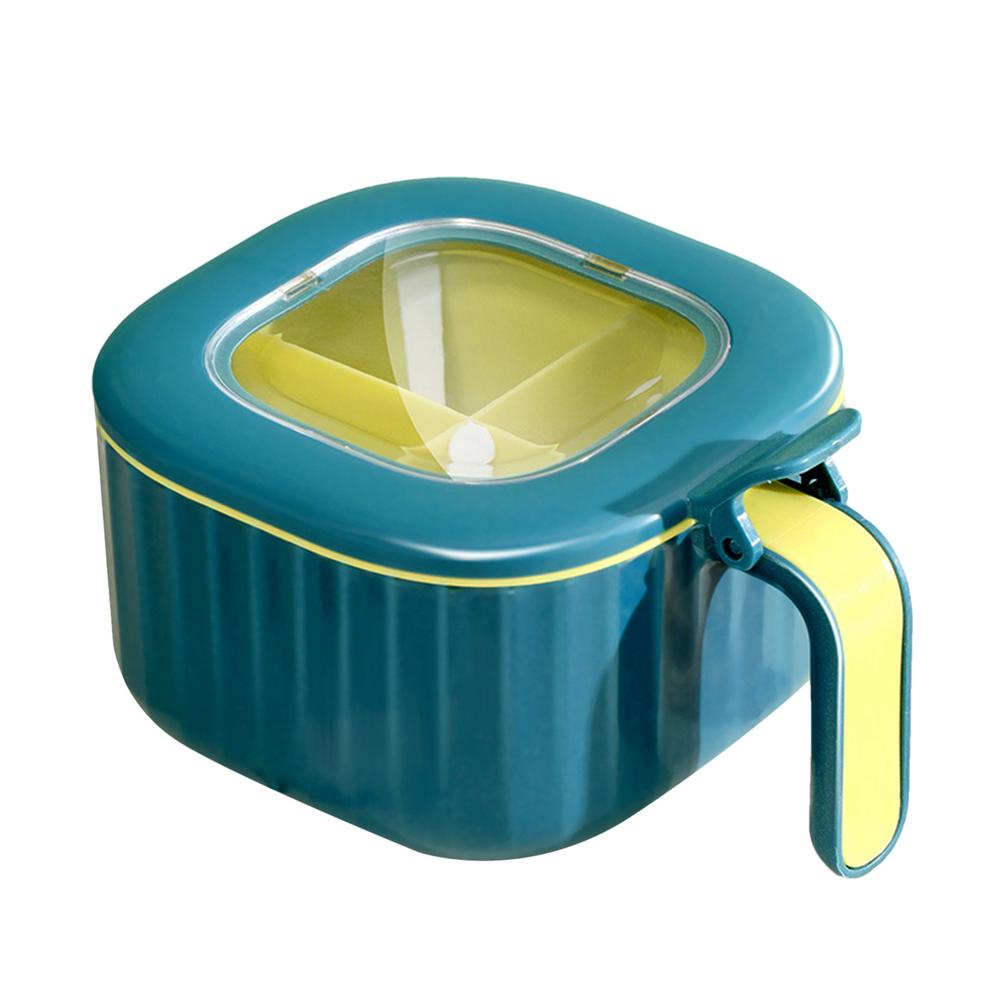 Gewürzserviertablett Sichtbarer Gewürzbehälter mit 4 Fächern Großes Fassungsvermögen mit Griff Multifunktional für