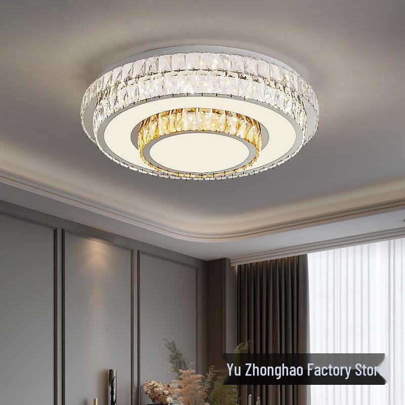 2025 Modern Rectangular Crystal Ceiling Light for Living Room, Bedroom, or Restaurant