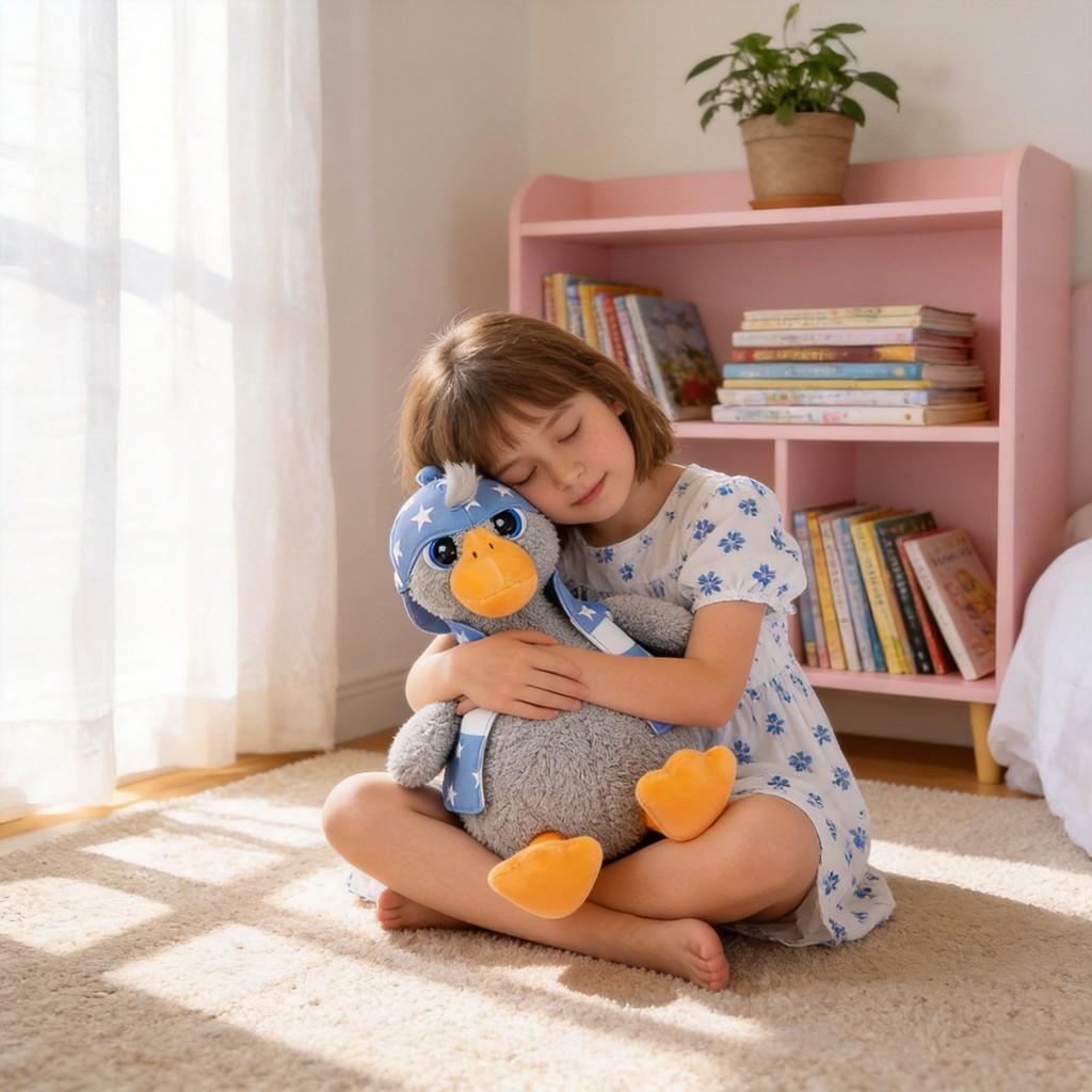 Cute Duck Plush Toy With Pp Cotton Filling For Childrens Gift And Bed Decor