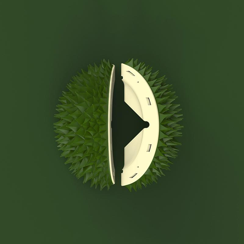 New Durian Scratching Comb 2-in-1 Pet Comb For Cat Grooming Dental Care Pet Comb Cat Corner Scratching Rubbing Brush