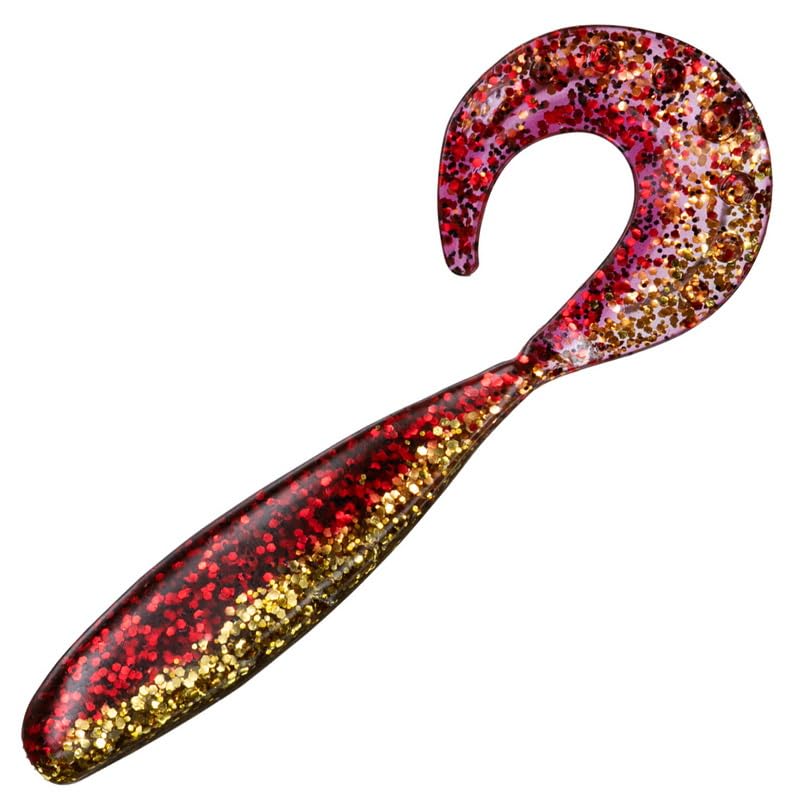 Daiwa Ricky Grub Shad Tail Worm 3.5 (Red Gold)