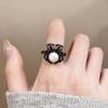 Dunkler Gothic Spinnenring für Damen: Einzigartiges offenes Design für Halloween und Festivals