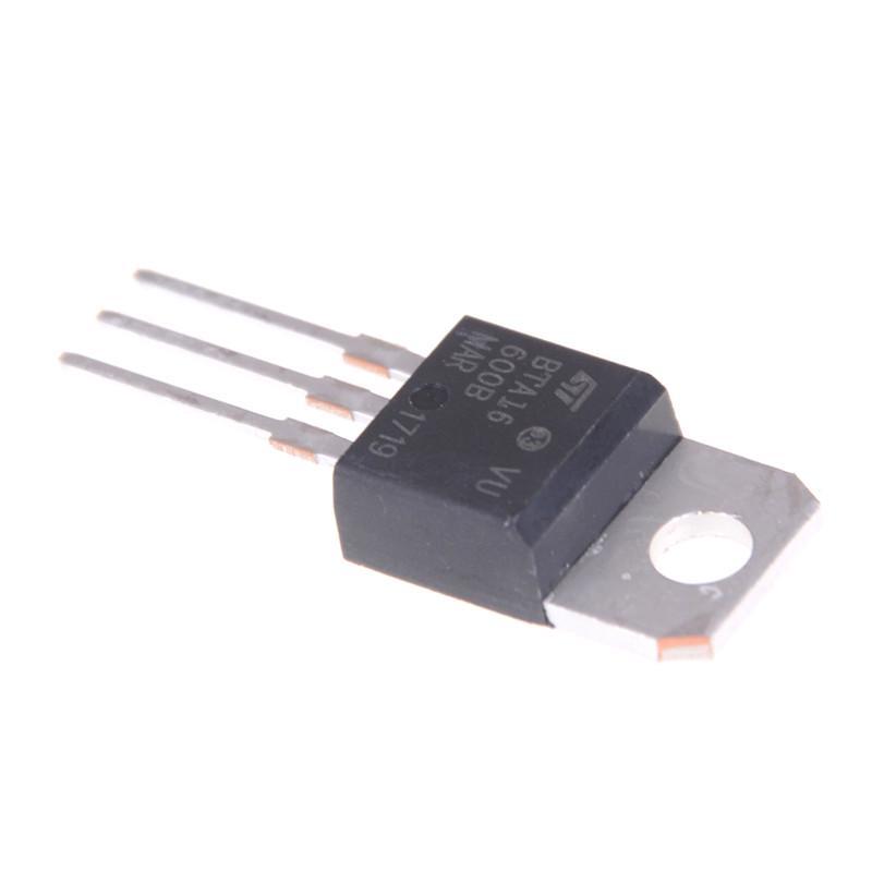 10Pcs Bta16-600B 16A/600V To-220 Triode Brand