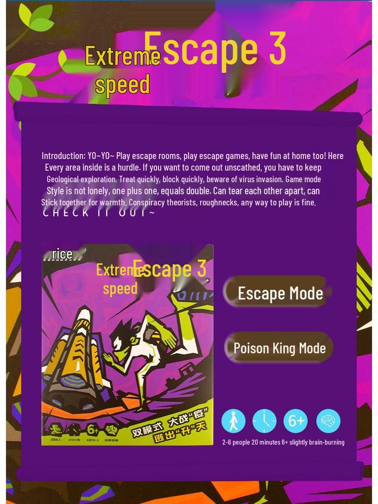 Rapid Escape Strategy: Family Party Tabletop Game for Kids and Adults