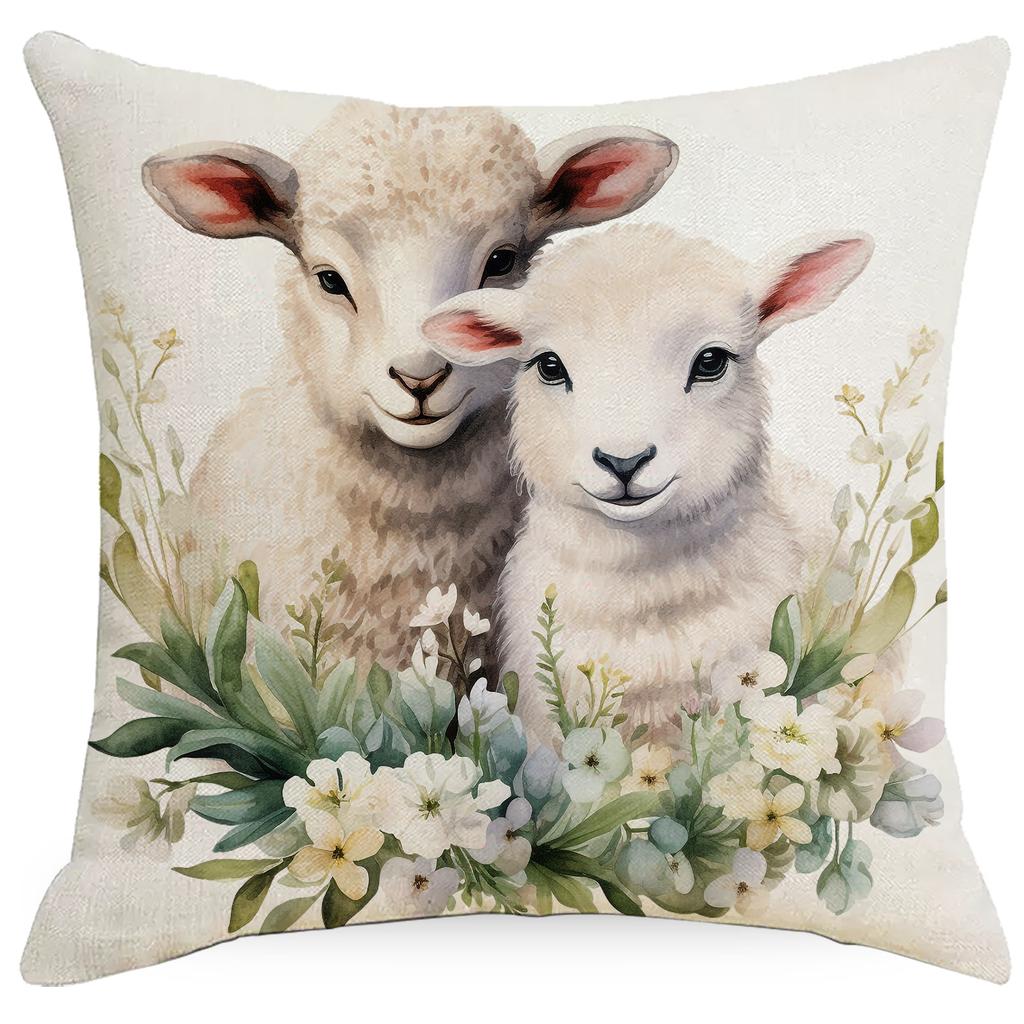 New Easter Bunny Easter Egg Sofa Decorative Pillow Cushion Cover