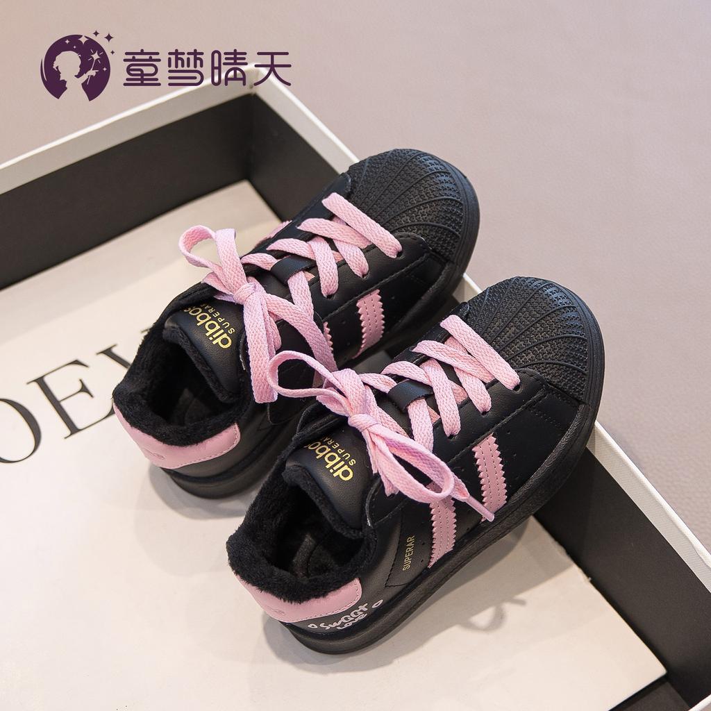 Girls' Sports Shoes Autumn and Winter Shoes 2025 New Children's Board Shoes Spring and Autumn Shoes Girls' Older Children's Casual Shoes Are Stain-