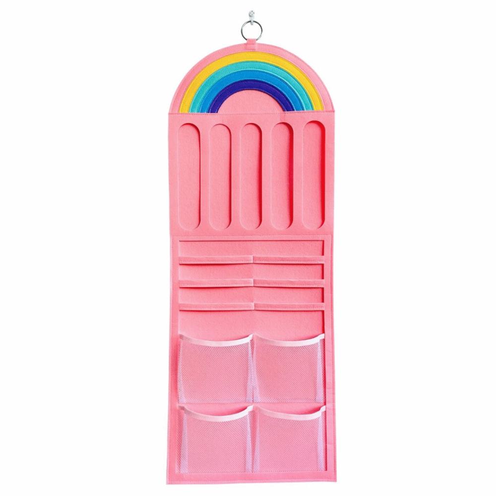 Многофункциональная подставка-дисплей для заколок Настенная сумка для хранения заколок большого объема Многоцелевая Экономия места розовый 3000₽