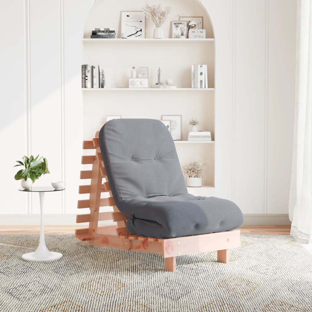 Vidaxl Sofa Rozkładana Futon, Z Materacem, 60X206X11 Cm, Daglezjowa