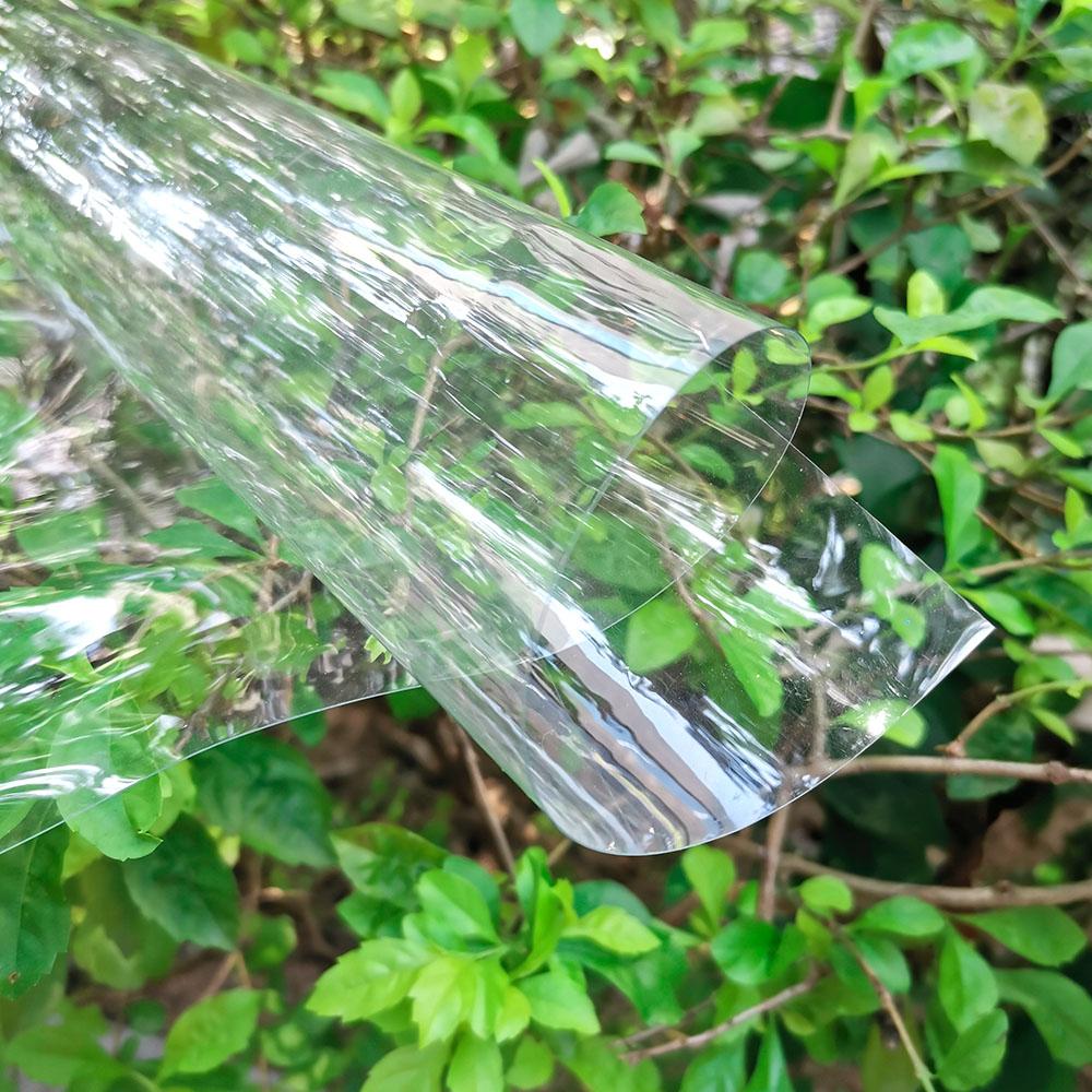 Čirá ultraprůhledná PVC tkanina Měkká skleněná látka Vodotěsná Krystalová DIY řemesla Dekorace Ochranné plachty