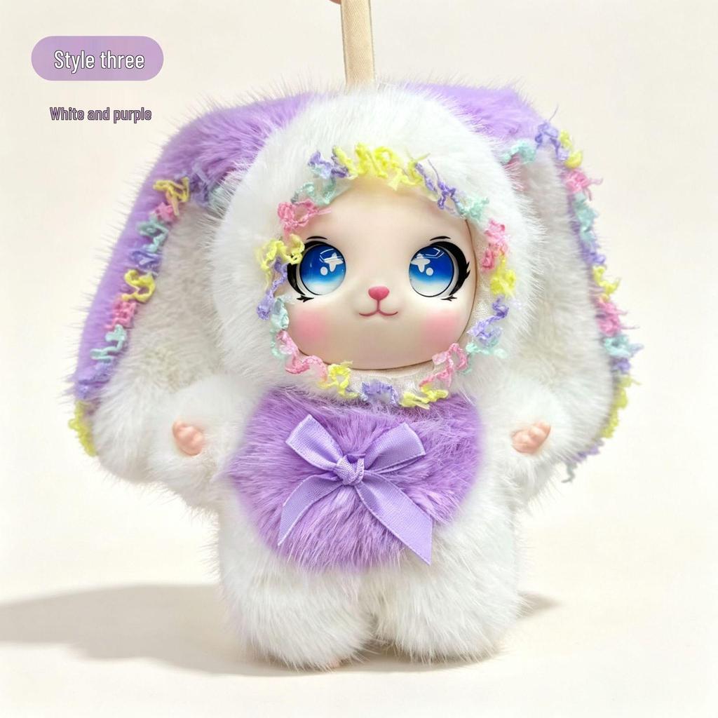 Trendy Cute Long-Eared Plush Doll Keychain