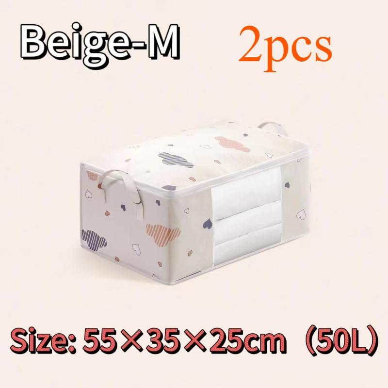 Quilt Clothes Storage Bag Moisture Proof Organizer Big Capacity Blanket Sorting Bags Dustproof Closet Under-Bed Storage Box