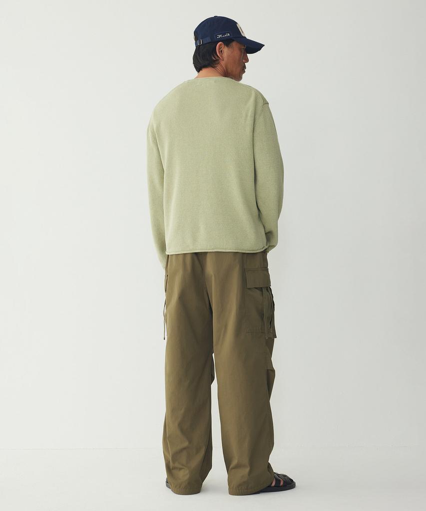 MAN ON THE BOON Cotton Parachute Pants_Olive 4716104014