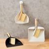 Small Broom Dustpan Set Ergonomic Natural Bamboo Handle Soft Bristles Portable Decorative Mini Broom Kit