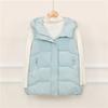 Winter New Down Cotton Vest Hooded Versatile Warm Sleeveless Vest Women's Vest Jacket