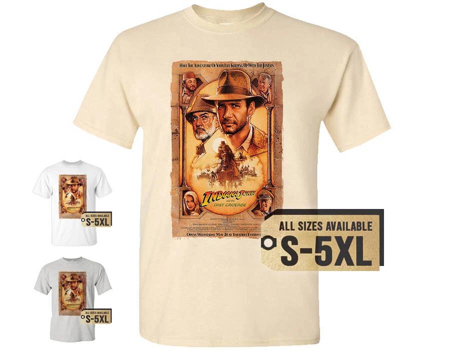 Indiana Jones and the Last Crusade V3 Movie T SHIRT White Natural Shirt S - 5XL 2XL