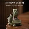 Creative Xuanwu Dargon Tortoise Teapot Cover Holder Kiln Change Cyan Cover Frame Zisha Pot Lid Shelf for Tea Pet Play Ornaments