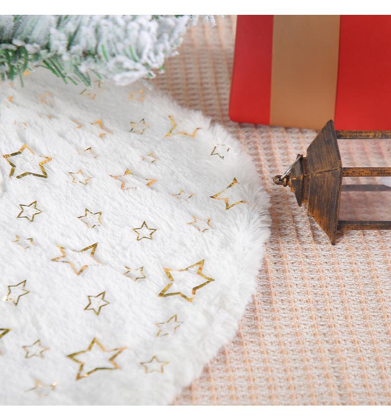 Port of Love Snowflake Mini Christmas Tree Skirt: Cute Star Ornament for Tabletop Tree Base Decoration
