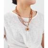Handmade Bohemian Layered Drop Pendant Necklace Women Floral Zinc Alloy Chain Gold Tone 51-60cm
