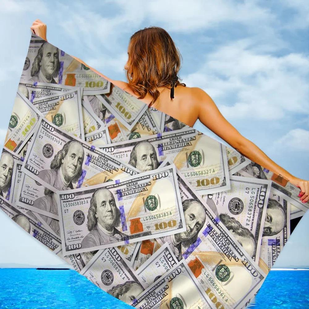 Creative USA Dollar Towel Microfiber Beach Towel Absorbent Quick dry Soft Yoga Swimming Resort Mountain Climbing Towel