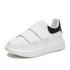 Fashion Mens Casual White Shoes Genuine Leather Flats Shoe Street Style Women's Stylish Platform Sneakers Hook Loop Designer Footwear