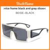 Futuristic Geometric Square Sunglasses With Uv400 Protection For Fashion Streetwear