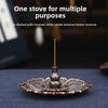 Aluminium Alloy Incense Burner Stick Holder Plate Buddhism Lotus Censer Bronze Nasturtium Incense Burner