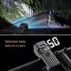 Longchen High Lumen USB Rechargeable Bicycle Front Light with Digital Display
