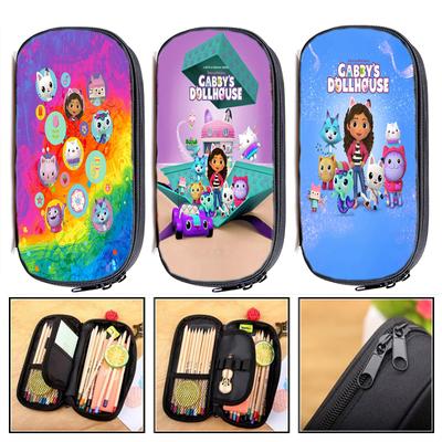 Gabby's Dollhouse Pencil Case Gabby Cat Pouch for Girls Large Capacity Pen Box Organizer School Supplies Office Accessories Stationery Bag