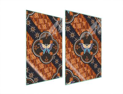 PIANO PARASPRUZZI IN VETRO PER CUCINA 2x35x52 FARFALLA