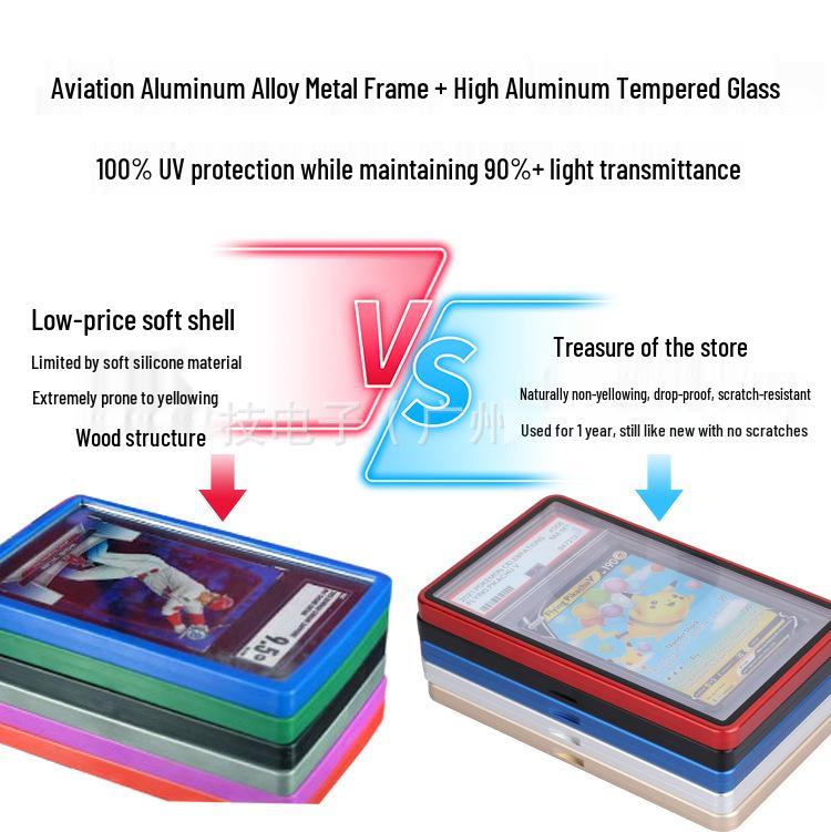 Aluminum Alloy Tempered Glass Protective Cover for PSA, BGS, CGC Rated Cards