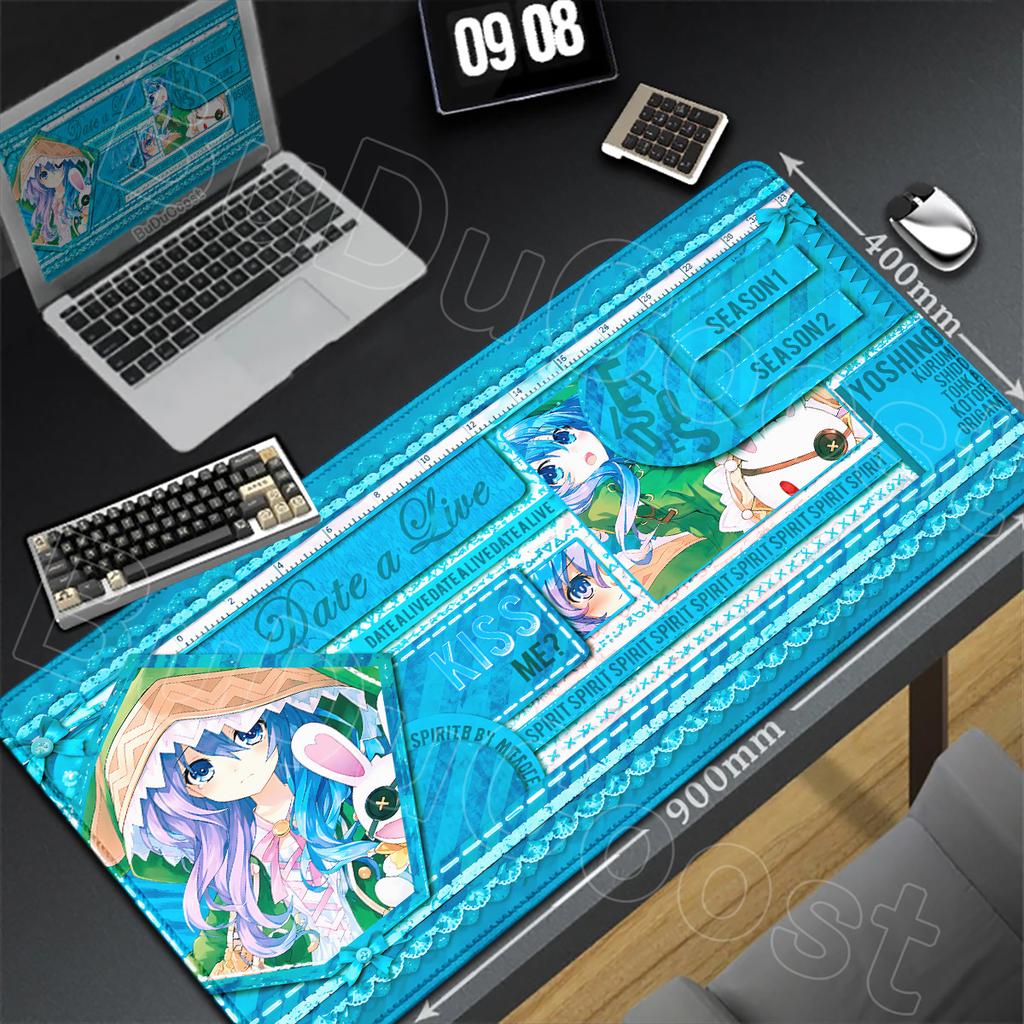 Date A Live Anime Mousepad Cute Girl Yoshino Laptop Deskmat Large E-sports Gaming Keyboard Carpet HD Printing Office Accessories