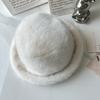 Mongolian hat women's winter cold Northeast bucket hat thickened imitation hair mink hair ear protection hat