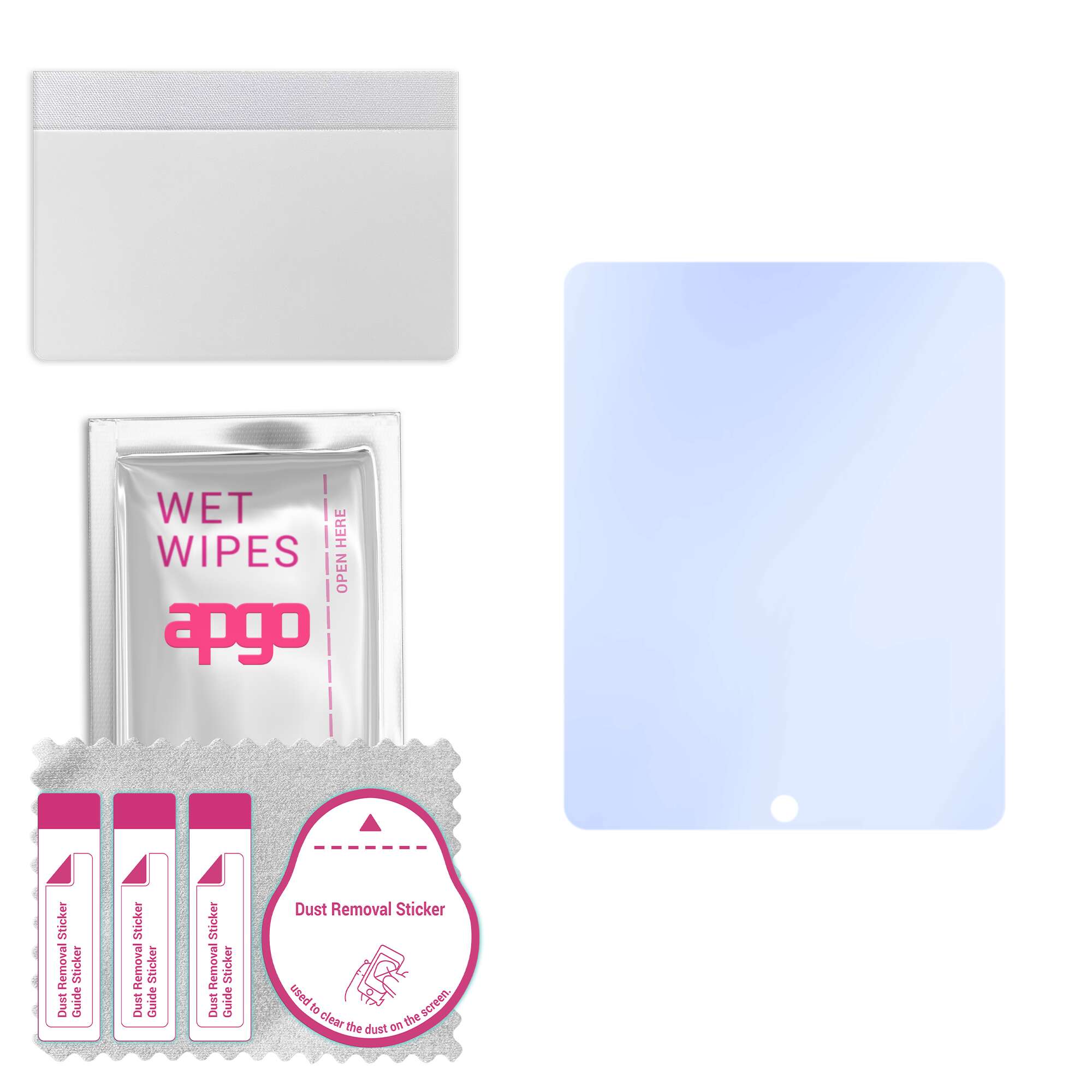 

apgo Ultra-Clear 9H Hybrid protective glass compatible with Apple iPad Wi-Fi + 3G, flexible nano glass, great replacement for tempered glass, scratch-