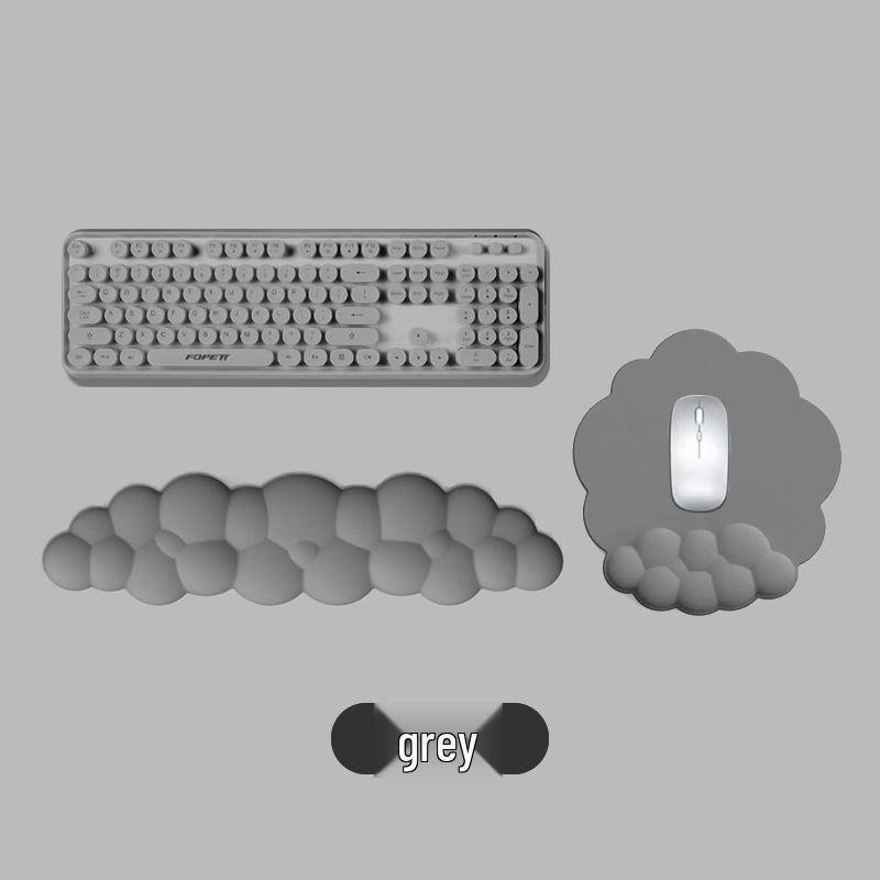 Cross-Border Cloud Memory Foam Keyboard Wrist Rest - Large Non-Slip Desktop Support