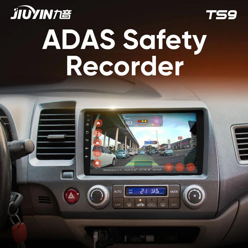 JIUYIN 10.1" Android 12 Carplay Car Stereo Radio for Honda Civic 8 2005 - 2012 Multimedia Player Navigation GPS 2 Din 4G Audio