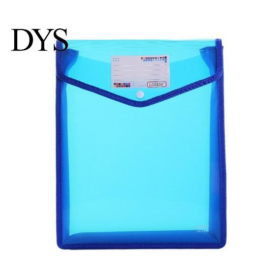 Office File Organizer Transparent Folder, with Snap Closure, Waterproof A4 A5 Document Bag, Closure Case Large Capacity Colorful PP Envelope