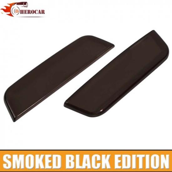 2pcs Front Side Lights Lamp Cover Trim Bezels For Ford Bronco 2021+ Smoked Black