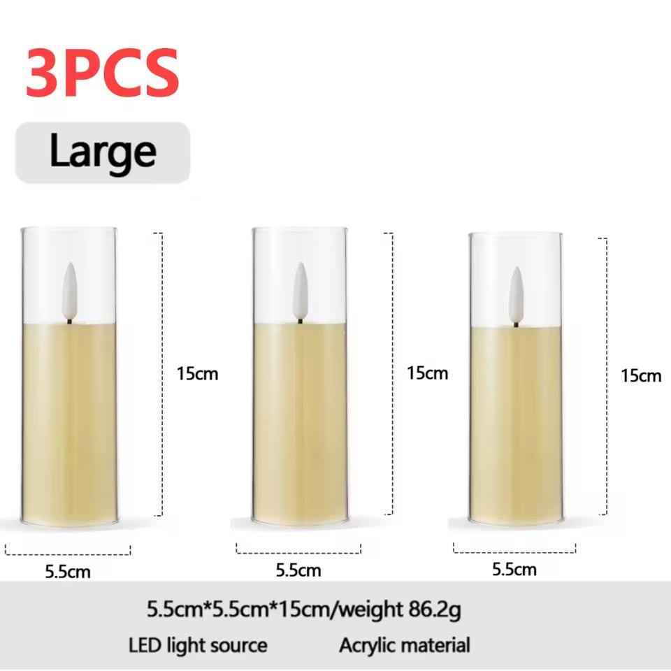 1 Pcs Flameless Candle Lights, Bullets, And Swinging Led In Three Sizes, Available For Aa Battery Powered Gifts And Home Decor