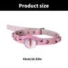 Gothic Punk Choker Necklace With Demons Eye Designs Fashion Accessory for Women Craft of PU Leather And Resin Alloy