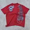 Southpole Y2K Vintage Graphic Tee Distressed Oversized Unisex T-Shirt with Gothic Print Streetwear Retro Soft Shirt