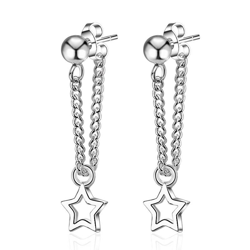 Korean Star Pendant Dangle Earrings for Women Jewelry Accessory