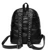 Fashion Rivet Soft Leather Women Backpacks Designer Large Capacity Girls School Bag  Female Bagpack Travel Bags