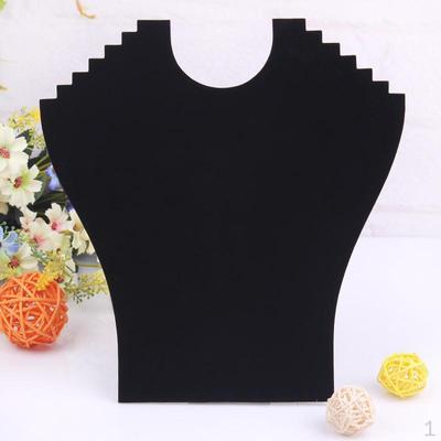 Schwarzer Samt Büste Halskette Kette Schmuck Display Halter Ständer Organizer