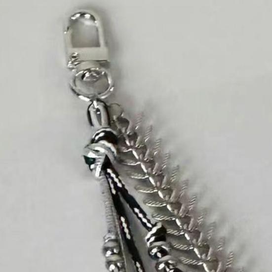 2/4/6Pcs Alloy Fishbone Keychain Pendant Black Rope Design Lightweight Key Chain Backpacks Cars Key Organizer Accessories